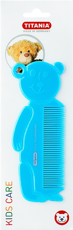 Grzebień do włosów dla dzieci Miś, niebieski - Titania — Zdjęcie N1