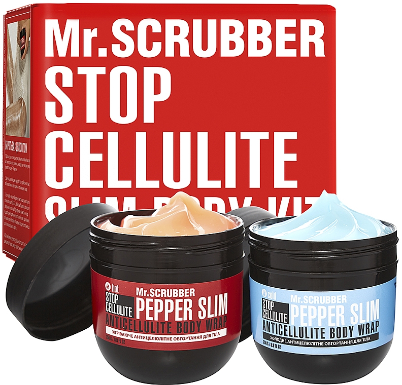 Zestaw - Mr.Scrubber Stop Cellulite Hot & Cold (cr/2x250g) — Zdjęcie N1