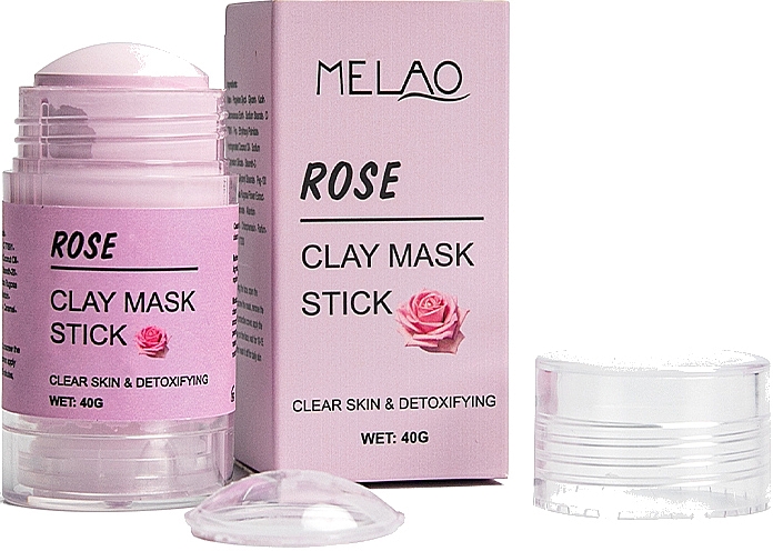 Glinkowa maska w sztyfcie do twarzy Róża - Melao Rose Clay Mask Stick — Zdjęcie N3