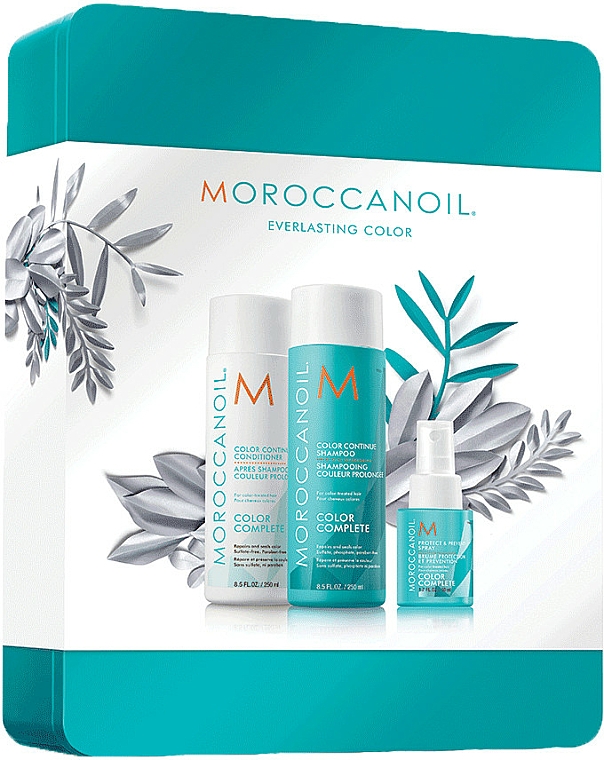 Zestaw - Moroccanoil Color Complete Holiday Set (shmp/250ml + h/cond/250ml + h/spr/50ml) — Zdjęcie N1