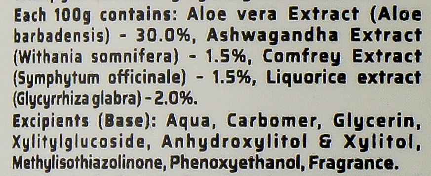 Naturalny żel aloesowy do skóry - Khadi Organique Aloevera Gel (Transparent) — Zdjęcie N3