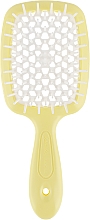 Szczotka pneumatyczna do włosów, żółto-biała - Janeke Superbrush Small — Zdjęcie N1