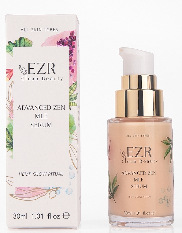 Przeciwstarzeniowy koncentrat w serum do twarzy - EZR Clean Beauty Advanced Zen Mle Serum