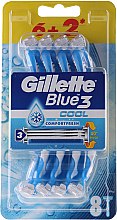Jednorazowe maszynki do golenia (6 + 2 szt.) - Gillette Blue 3 Cool  — Zdjęcie N2