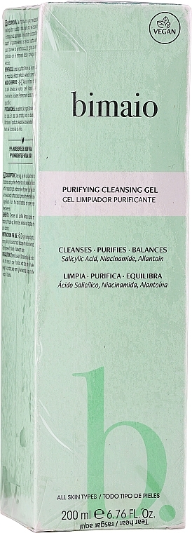 PRZECENA! Żel do mycia twarzy - Bimaio Purifying Cleansing Gel * — Zdjęcie N1