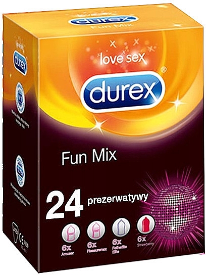Prezerwatywy, 24 szt - Durex Fun Mix — Zdjęcie N1