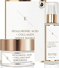 Kup PRZECENA! Zestaw - Eclat Skin London Hyaluronic Acid & Collagen (f/cream/50ml + f/ser/60ml + f/mask/3pcs) *