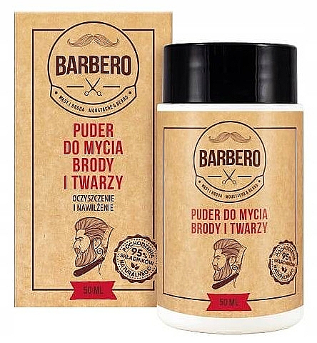 Puder do mycia brody i twarzy - Barbero  — Zdjęcie N1
