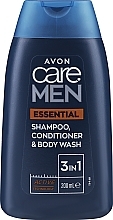 Kup Szampon, odżywka i żel do mycia 3 w 1 dla mężczyzn - Avon Care Man Essentials Shampoo Conditioner And Body Wash