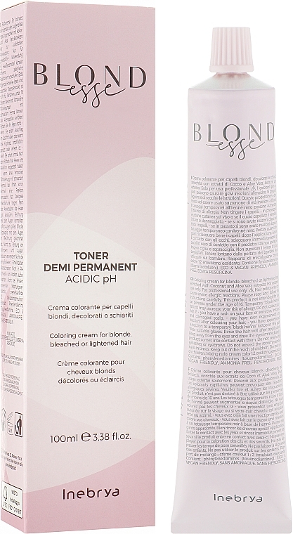 Toner do włosów bez amoniaku - Inebrya Blondesse Toner Demi Permanent — Zdjęcie N1