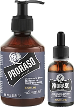 Zestaw do pielęgnacji brody dla mężczyzn - Proraso Azur Lime (shm/200ml + oil/30ml) — Zdjęcie N2