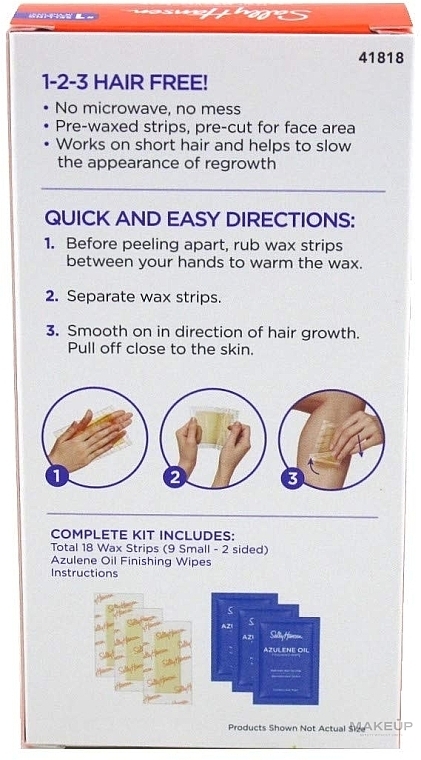 Zestaw do woskowania - Sally Hansen Hair Remover Wax Strip — Zdjęcie N2