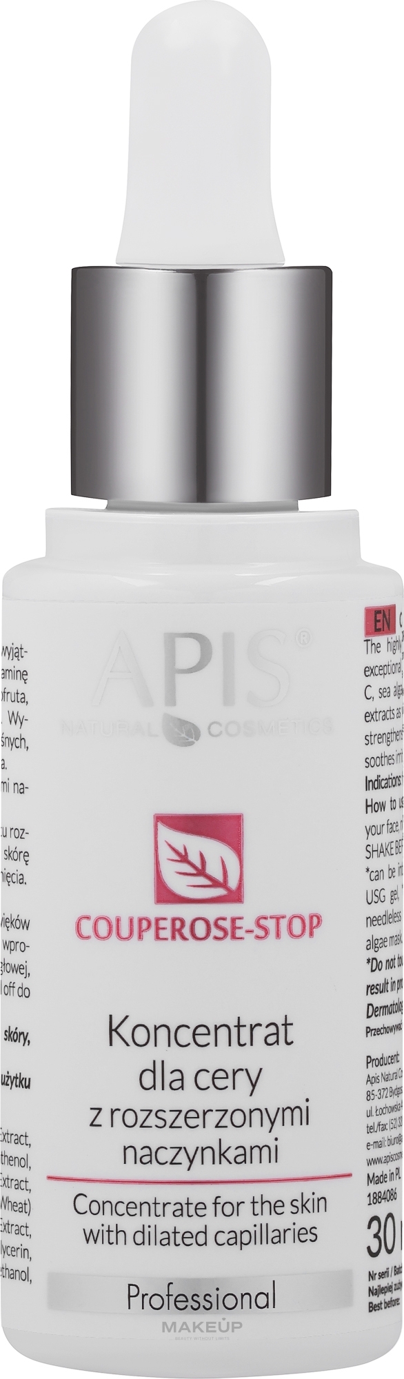 Koncentrat do cery z rozszerzonymi naczynkami - APIS Professional Couperose-Stop  — Zdjęcie 30 ml