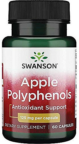 Suplement diety Polifenol jabłkowy 125 mg 60 szt. - Swanson Maximum Strength Apple Polyphenols — Zdjęcie N1