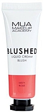 Płynny kremowy róż do policzków - MUA Makeup Academy Blushed Liquid Blush — Zdjęcie N1