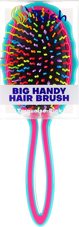 Szczotka do włosów, turkusowo-różowa - Twish Big Handy Hair Brush Turquoise-Pink — Zdjęcie N2