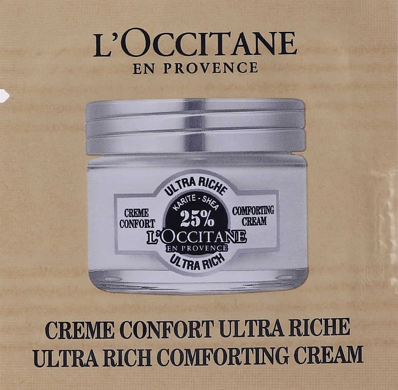 Ultra odżywczy krem do twarzy - L'Occitane Shea Butter Ultra Rich Comforting Cream (próbka) — Zdjęcie N1