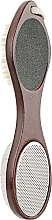 Szczotka do pedicure z pumeksem, S-FL4-39, 4 w 1, drewniana podstawa, 20cm, ciemny brąz - Lady Victory — Zdjęcie N2