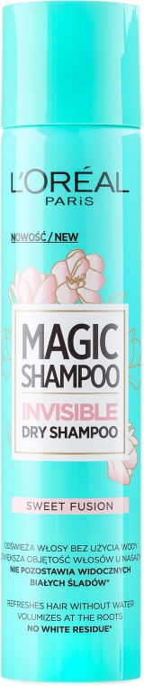 Suchy szampon do włosów - L'Oreal Paris Magic Shampoo Invisible Dry Shampoo Sweet Fusion