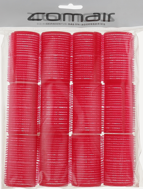 Zestaw wałków na rzep Velcro plus, 12 sztuk, 36 mm, czerwone - Comair