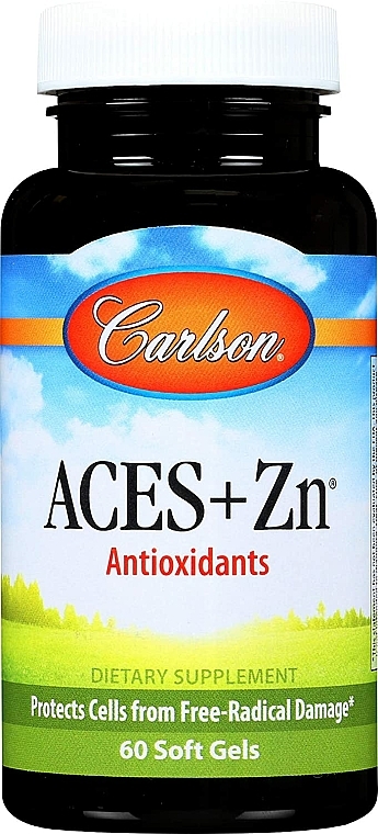 Antyoksydanty w żelowych kapsułkach - Carlson Labs Aces + Zn Antioxidant — Zdjęcie N1