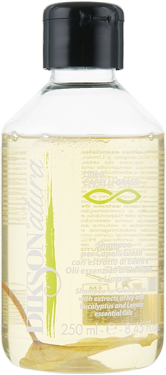 Szampon do tłustej skóry głowy i włosów z olejkiem cytrynowym - Dikson Natura Shampoo Grassi