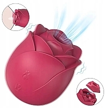 Masażer intymny Róża, 9 trybów, czerwony - S-Hande Immortal Flower 2 — Zdjęcie N2