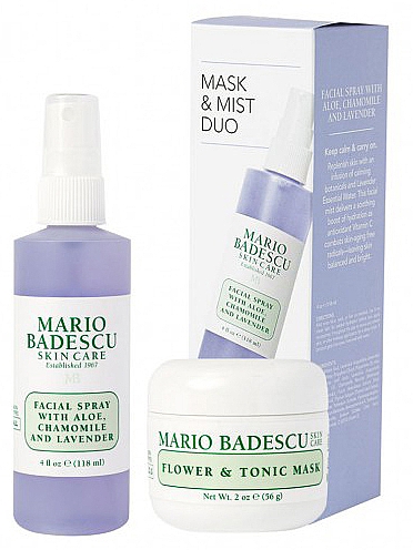 Zestaw - Mario Badescu Lavender Mask & Mist Duo Set (mask 56 g + spray 118 ml) — Zdjęcie N1