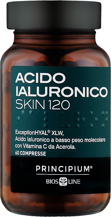 Suplement diety Kwas hialuronowy dla skóry - BiosLine Principium Laluronico Skin 120 — Zdjęcie N1