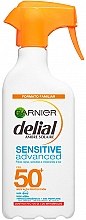Spray przeciwsłoneczny dla skóry wrażliwej z filtrem SPF 50 - Garnier Delial Ambre Solaire Advanced Sensitive Sunscreen Spray — Zdjęcie N2