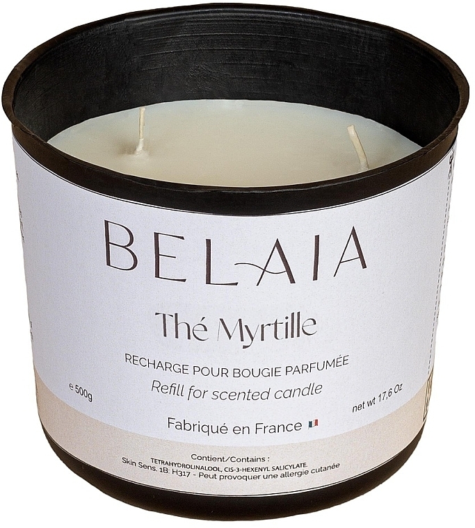 Świeca zapachowa Herbata jagodowa (wymienna jednostka) - Belaia Thé Myrtille Scented Candle Wax Refill — Zdjęcie N2