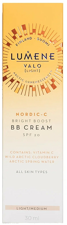 Rozświetlający krem BB - Lumene Valo Bright Boost BB Cream SPF20 — Zdjęcie N2