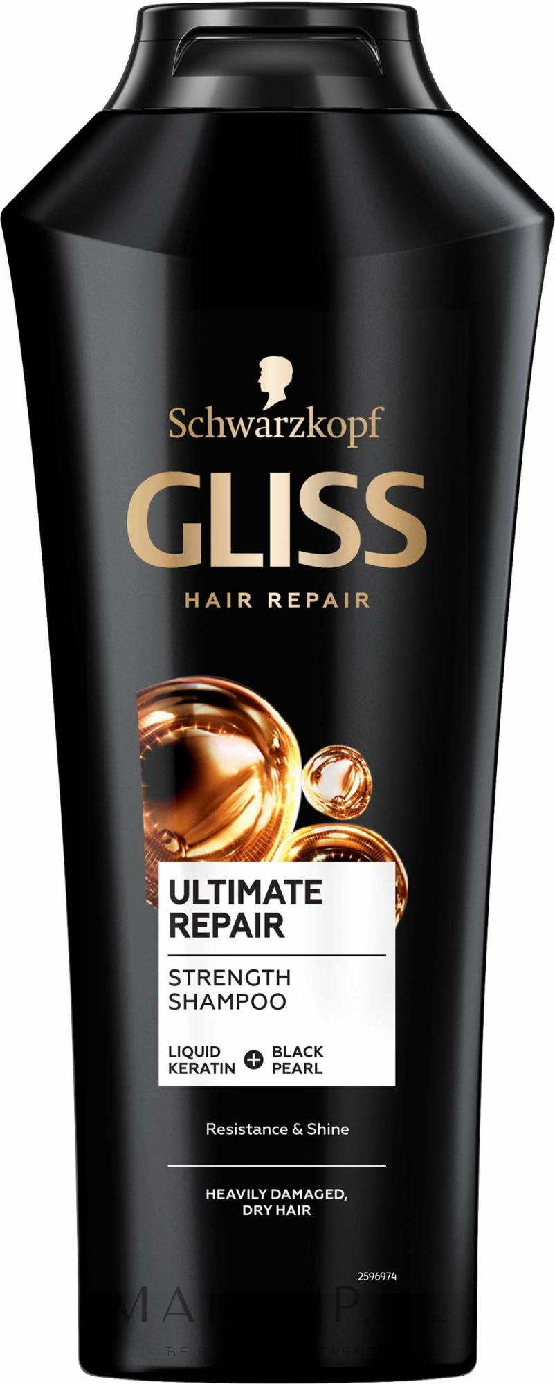 Szampon do bardzo zniszczonych i suchych włosów - Gliss Kur Ultimate Repair Shampoo — Zdjęcie 250 ml