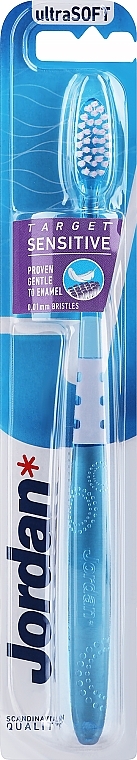 Ultra miękka szczoteczka do wrażliwych zębów i dziąseł, niebieska - Jordan Target Sensitive — Zdjęcie N2