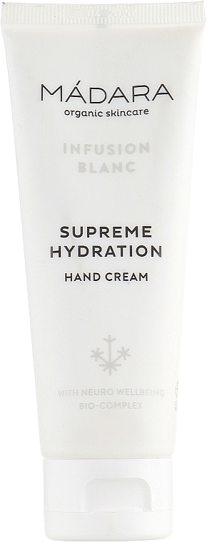 Nawilżający krem ​​do rąk - Madara Cosmetics Infusion Blanc Supreme Hydration Hand Cream