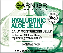 Lekki żel-krem nawilżający do twarzy z kwasem hialuronowym i ekstraktem z aloesu - Garnier Skin Naturals Hyaluronic Aloe Jelly — Zdjęcie N2