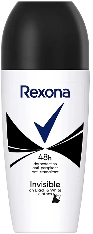 Antyperspirant w kulce Niewidoczny na czarnych i białych ubraniach - Rexona 48H Invisible On Black And White Clothes — Zdjęcie N1
