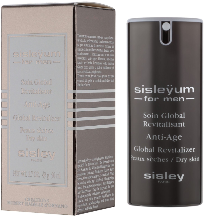 Przeciwstarzeniowy krem do twarzy dla mężczyzn - Sisley Sisleÿum For Men Anti-Age Global Revitalizer Dry Skin