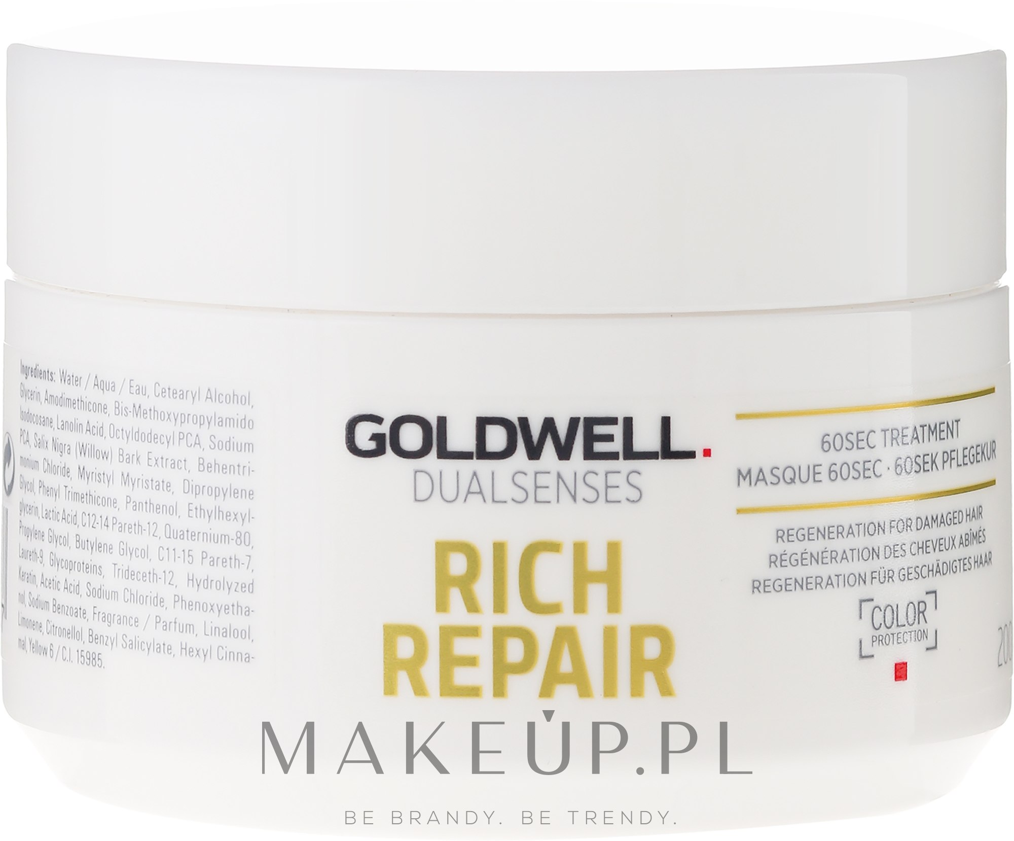 Maska regenerująca do włosów zniszczonych - Goldwell Dualsenses Rich Repair 60Sec Treatment — Zdjęcie 200 ml