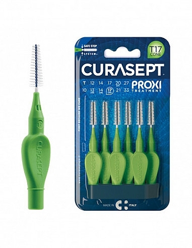 Szczoteczki międzyzębowe 1,7 mm, 6 sztuk, zielone - Curaprox Curasept Proxi T17 Cone Green — Zdjęcie N1