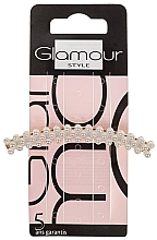 Automatyczna spinka do włosów 417422, zakrzywiona, z perłowymi koralikami - Glamour — Zdjęcie N1
