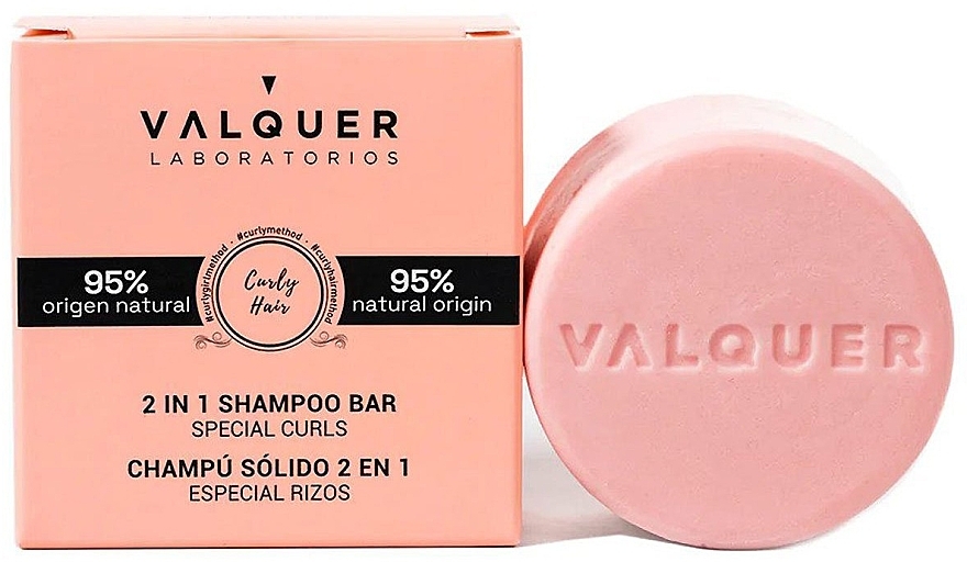 Szampon-odżywka do włosów kręconych w kostce - Valquer 2 In 1 Shampoo Bar Special Curls — Zdjęcie N2