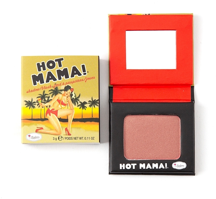 Cień-róż do policzków - theBalm Mamas Hot Mama Shadow/Blush (miniprodukt) — Zdjęcie N1