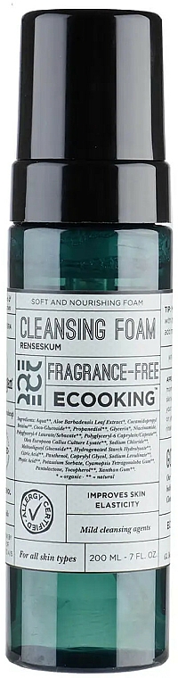 Delikatna pianka oczyszczająca do skóry dojrzałej 50+ - Ecooking Cleansing Foam — Zdjęcie N1