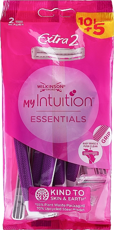 Jednorazowe maszynki do golenia, 15 szt. - Wilkinson Sword My Intuition Essentials Extra 2 — Zdjęcie N1