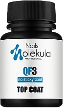 Nielepiący się top coat do lakieru hybrydowego - Nails Molekula Top Coat QF3 Gel System & Gel Polish — Zdjęcie N2