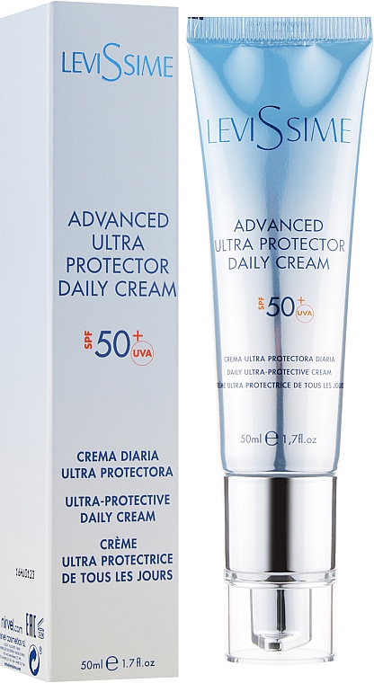 Żel przeciwsłoneczny do twarzy SPF 50+ - LeviSsime Advanced Ultra Protector Daily Cream SPF50 — Zdjęcie N1