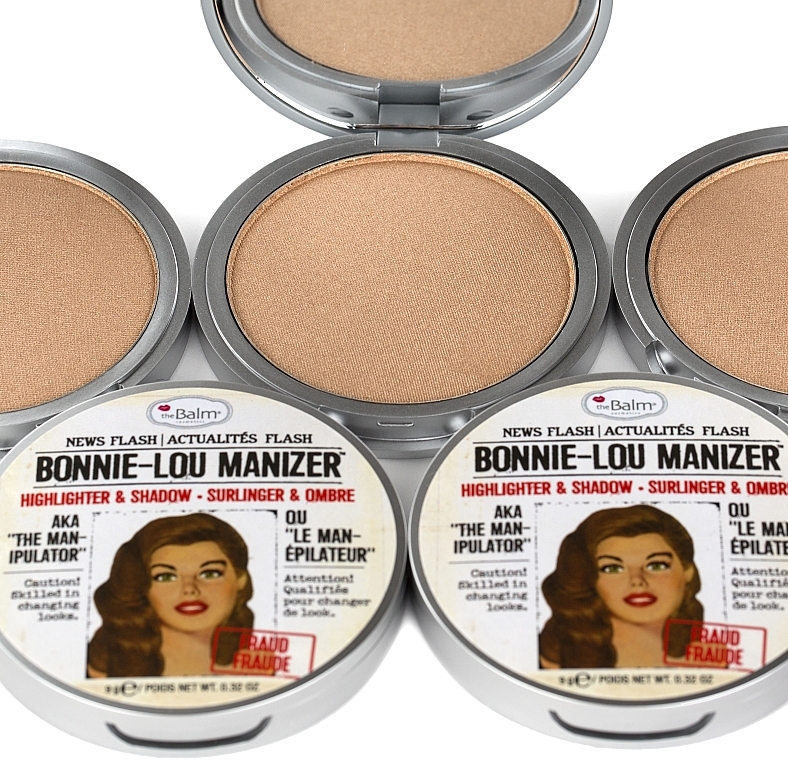 Rozświetlacz i cienie do powiek w jednym - theBalm Bonnie-Lou Manizer Highlighter & Shadow — Zdjęcie N6