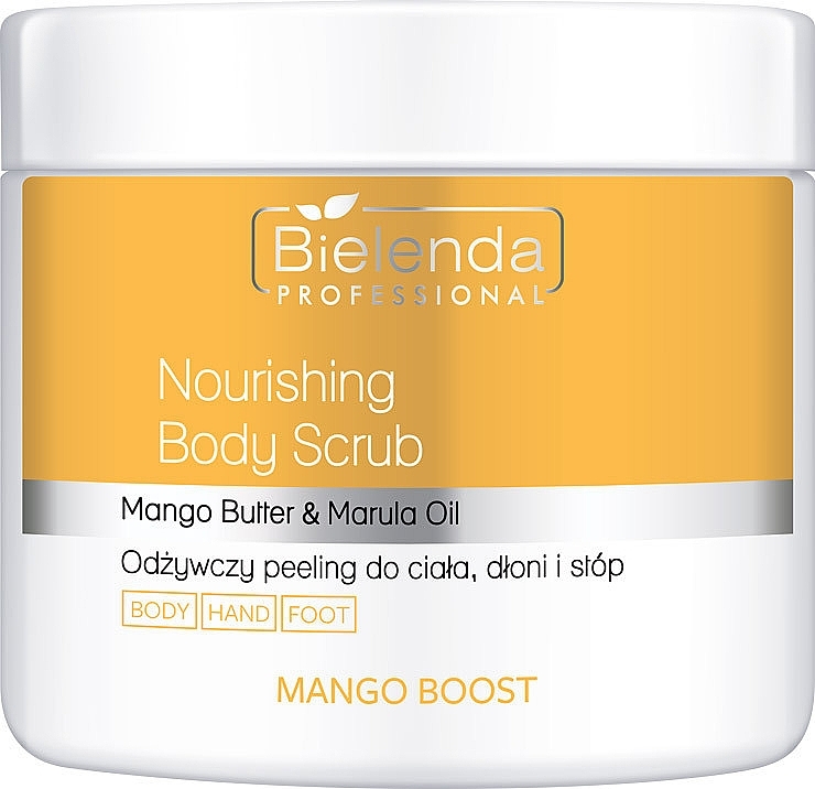 Odżywczy peeling do ciała, dłoni i stóp - Bielenda Professional Mango Boost Nourishing Body Scrub — Zdjęcie N1