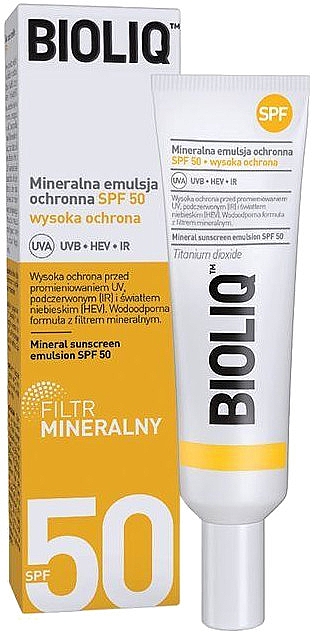 Mineralna emulsja ochronna SPF 50 - Bioliq Protective Mineral Emulsion SPF50 — Zdjęcie N1